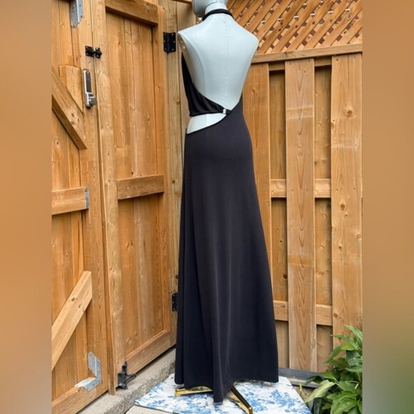 🆕 MISHA COLLECTION 🧿 NWOT The Devon Maxi Dress, Black Cupro-Jersey, Sz M US6 - Picture 8 of 15